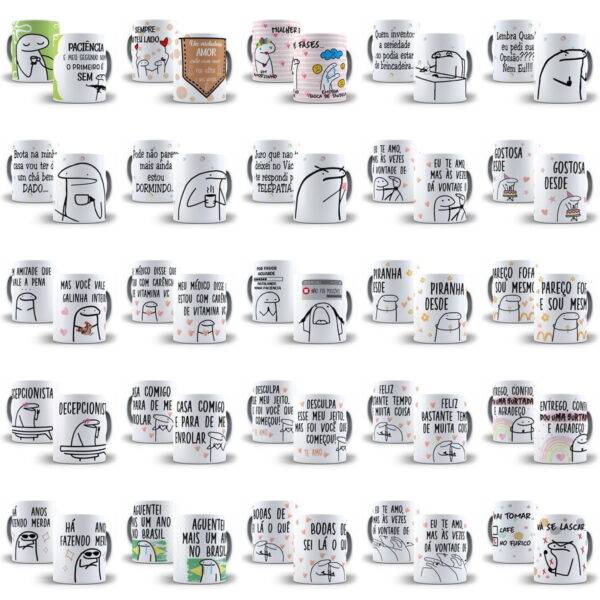 Pack Artes Caneca Flork Bento 105 Arquivos Editáveis + Bônus