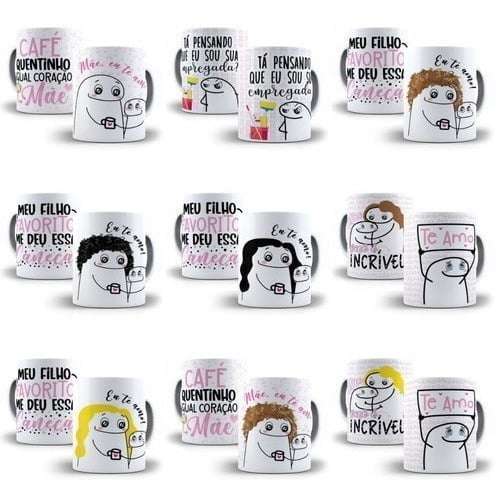 Pack Artes Caneca Flork Dia Das Mães 60 Arquivos Cdr E Png