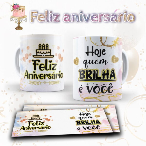 Pack Artes Canecas Aniversário Png e Corel - Imagem 4