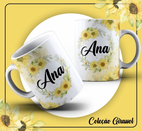 pack artes canecas girassois arquivo digital canecas