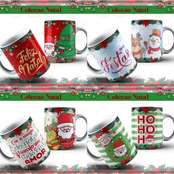 Pack Artes Canecas Natal - Arquivo Digital - Imagem 2