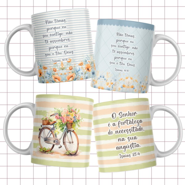 Pack Artes Canecas Versiculos Biblicos - Arquivo Digital - Imagem 3