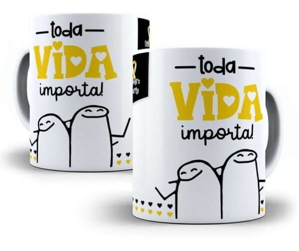 Pack Artes Setembro Amarelo Flork Sublimação Caneca Frases