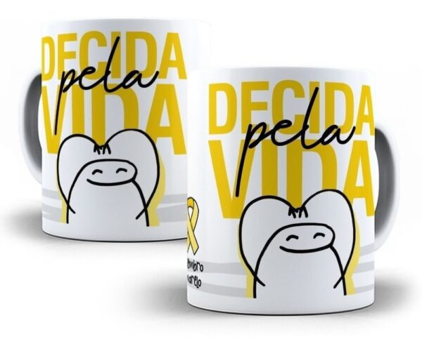 Pack Artes Setembro Amarelo Flork Sublimação Caneca Frases