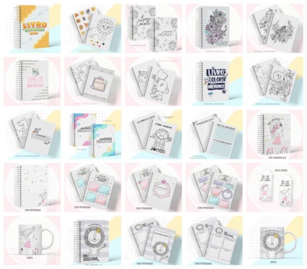 pack atividades livros de pintar