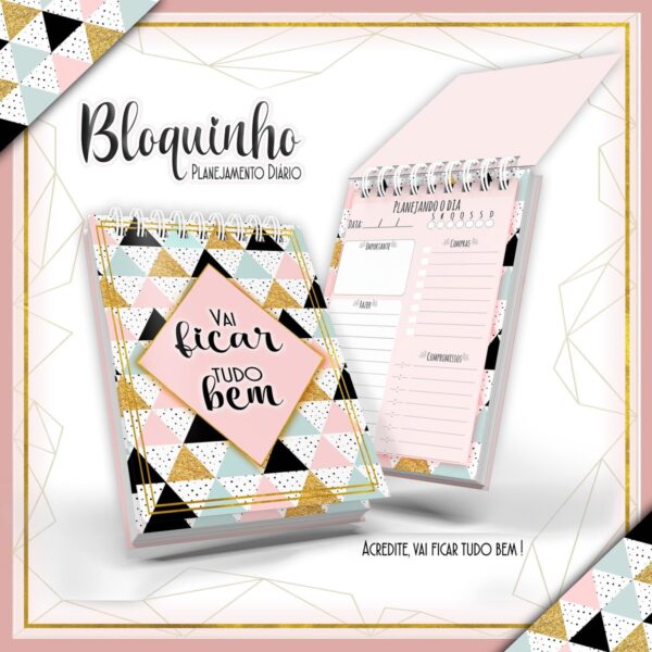 pack bloquinhos planejamento diario arquivo digital bloquinho colorido