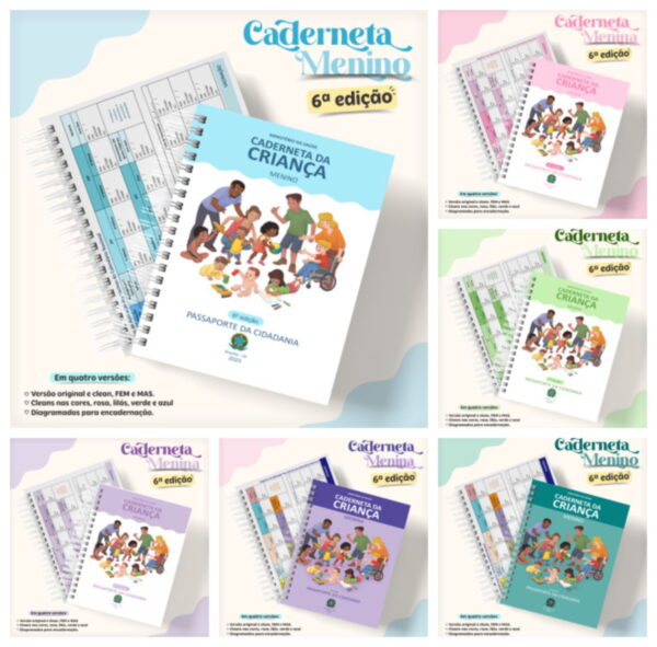 pack caderneta de saude 6 edicao arquivo digital papelaria