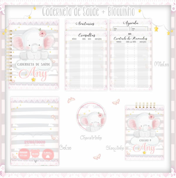 Pack Cadernetas de Saúde + Bloquinhos - Arquivo Digital - Imagem 2