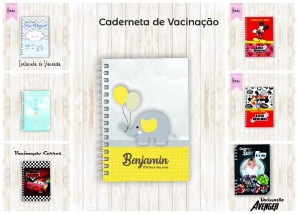 pack cadernetas vacinas menino arquivo digital