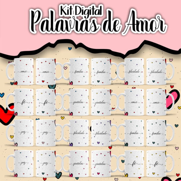 Pack Canecas Frases Amor - Arquivo Digital - Imagem 2