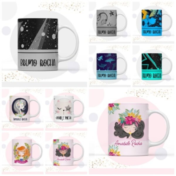 pack canecas teens arquivo digital canecas