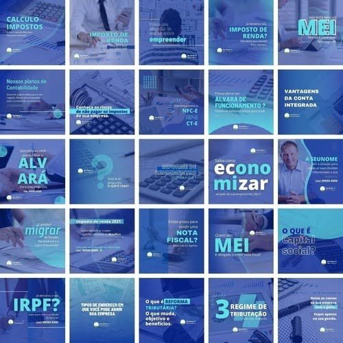 Pack Canva Contabilidade Templates Editável 25 Artes