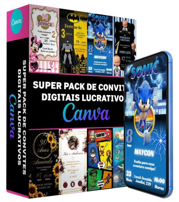 pack canva convites digitais 140 artes arquivo digital pack canva convites digitais 140 artes