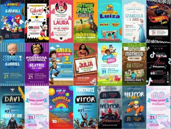 pack canva convites digitais 20 artes arquivo digital papel e cia