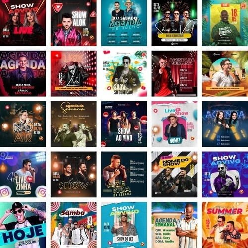 Pack Canva Festas Shows Eventos Templates Editável 60 Artes