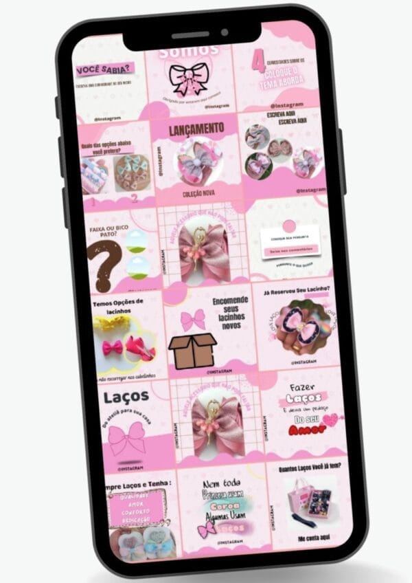 Pack Canva Laços Infantil - Arquivo Digital