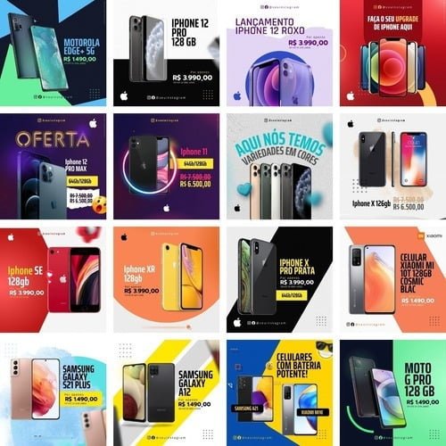 Pack Canva Loja De Celular Smartphone 40 Artes Templates
