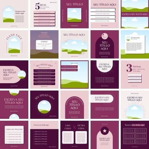 Pack Canva Terapia Holistica Templates Editável 25 Artes