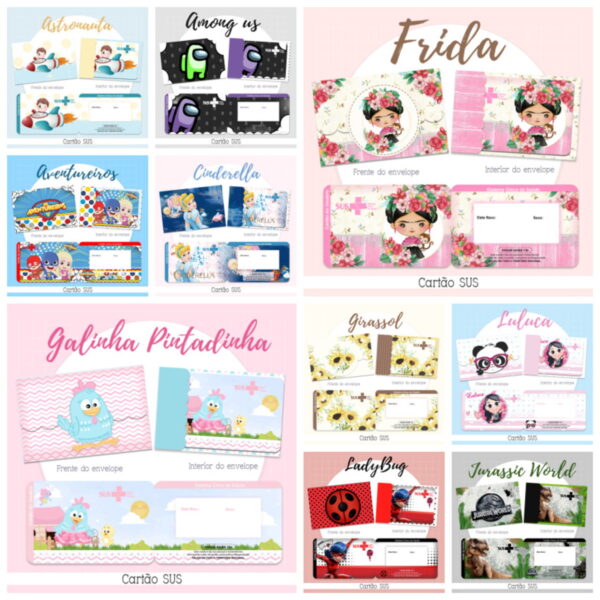Pack Cartão Sus Meninos e Meninas 01 - Arquivo Digital