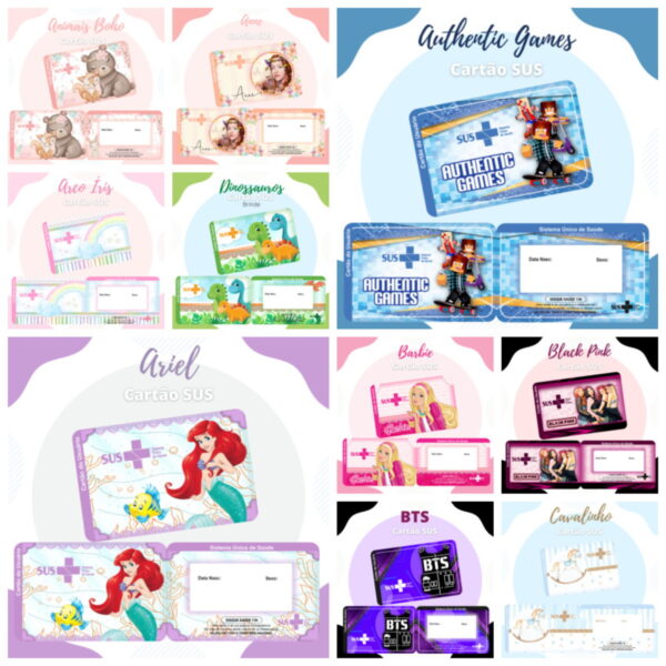 pack cartao sus meninos e meninas arquivo digital scrapbook
