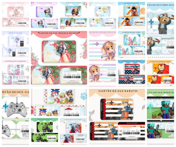 pack cartoes sus teen arquivo digital papel e scrapbook