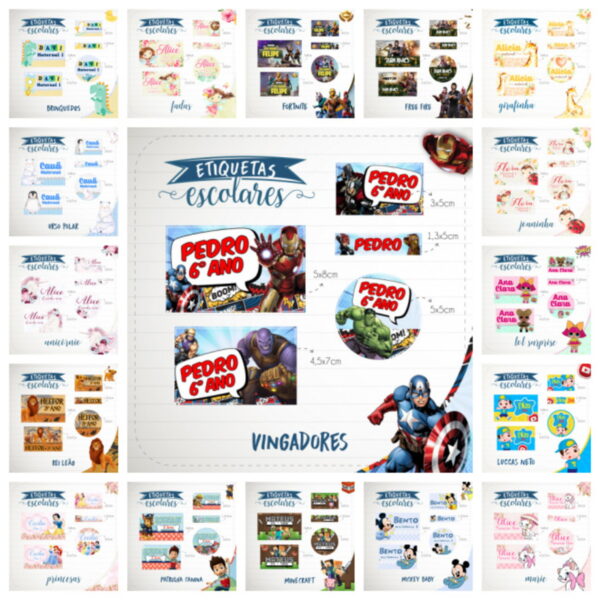 pack de etiquetas escolares arquivo digital pack de etiquetas escolares