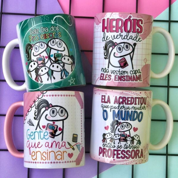 Pack Dia Professores Caneca 25 Arquivos Frases Elementos