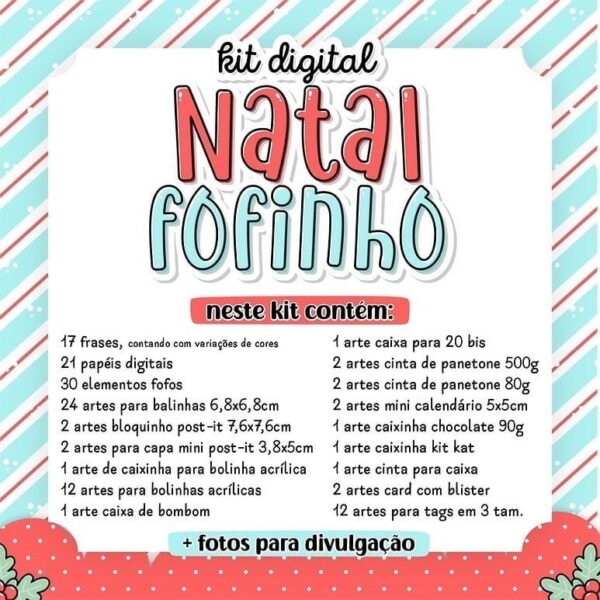 Pack Digital Natal Fofinho Elementos P/ Personalizados Png