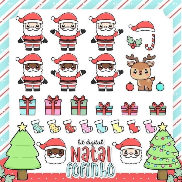 Pack Digital Natal Fofinho Elementos P/ Personalizados Png