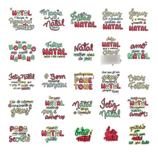 Pack Digital Natal Fofo Elementos P / Personalizados Em Png