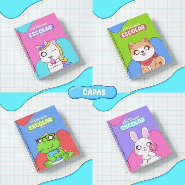 Pack Digtal Agenda Escolar 2023 Combo Completo Capa + Miolo