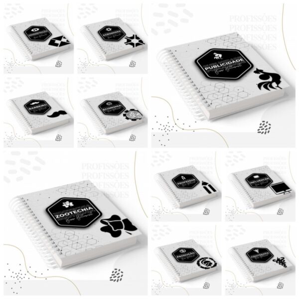 pack encadernacao profissoes masculinas arquivo digital planners 1