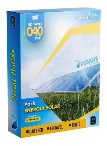 Pack Energia Solar, Artes Psd Editáveis, Social Mídia