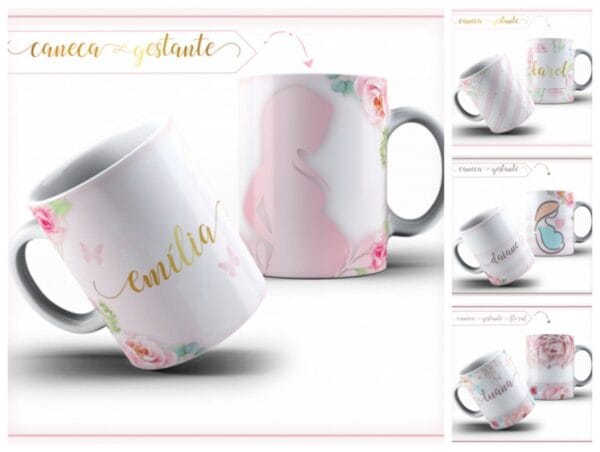 pack estampa arte caneca gestante arquivo digital pack estampa arte caneca gestante arquivo digital