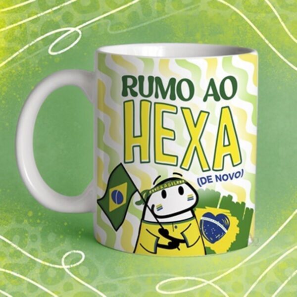Pack Estampas Sublimação Caneca Flork Brasil Copa Qatar 2022