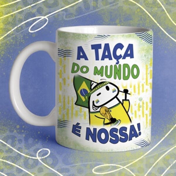 Pack Estampas Sublimação Caneca Flork Brasil Copa Qatar 2022