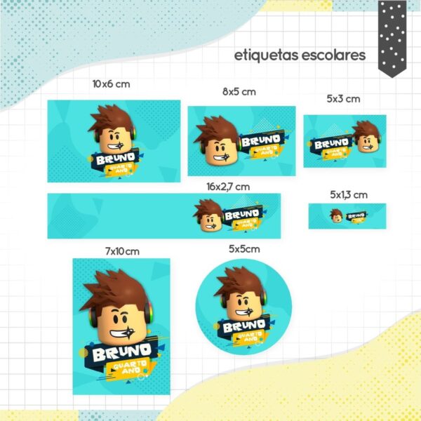 pack etiquetas escolar arquivo digital arte digital 1