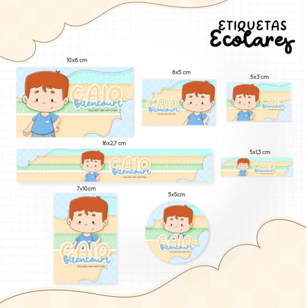 Pack Etiquetas Escolares Meninos (a) 2022- Arquivo Digital - Imagem 3