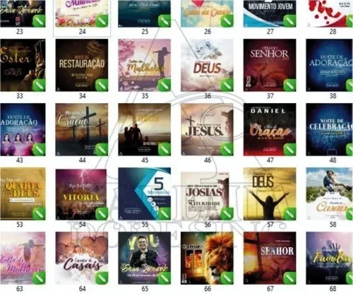 Pack Gospel 100+ Artes Corel Draw Editável Igreja Religiosos