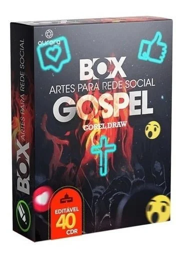 Pack Gospel, 40 Artes Em Corel Draw, Editável, Para Igrejas