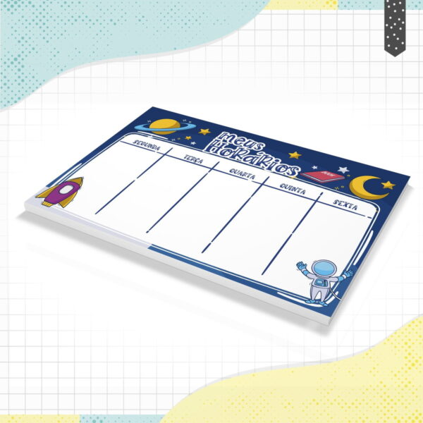 pack horarios de aula menina e menino arquivo digital arte digital
