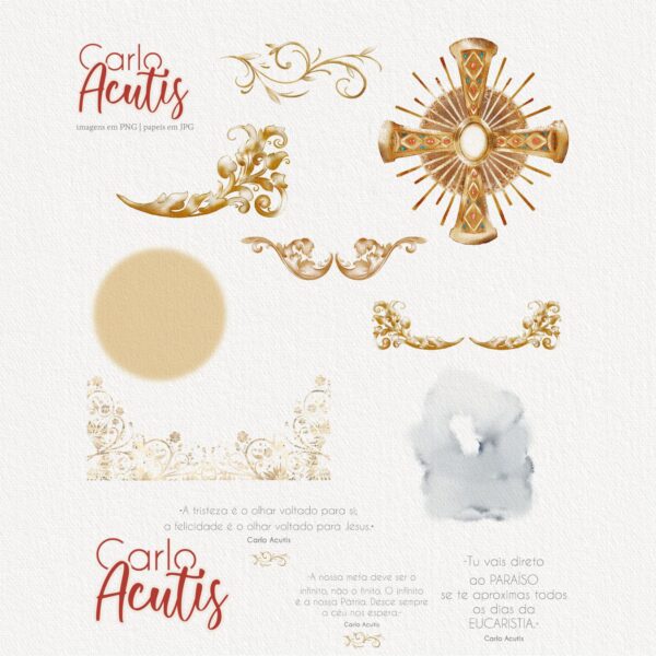 Pack Ilustrações Beato Carlo Acutis Santinhos Em Aquarela