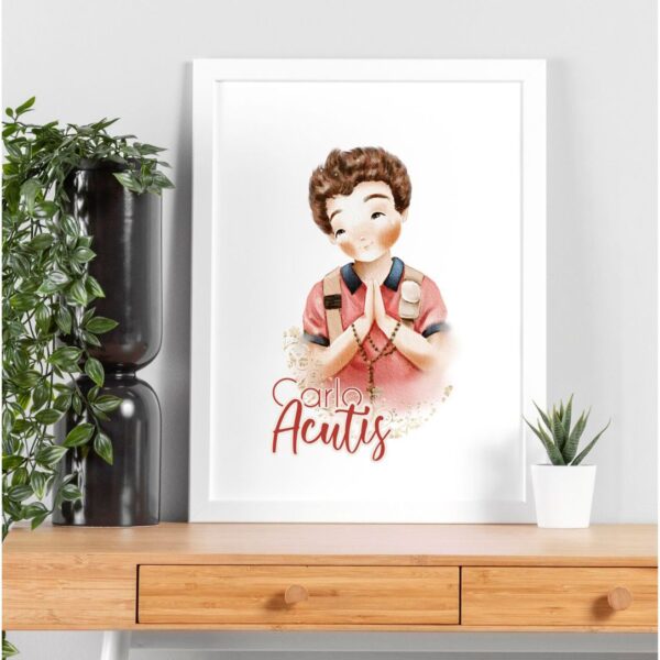 Pack Ilustrações Beato Carlo Acutis Santinhos Em Aquarela