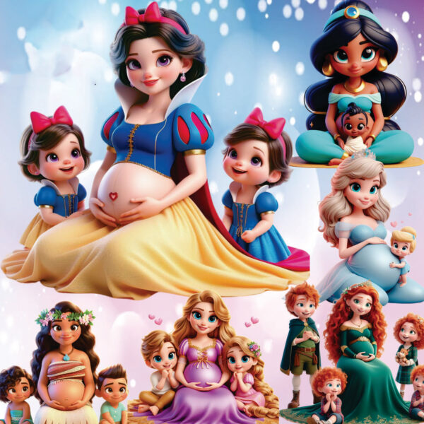Pack Imagens Png Mamães Princesas da Disney Cliptars
