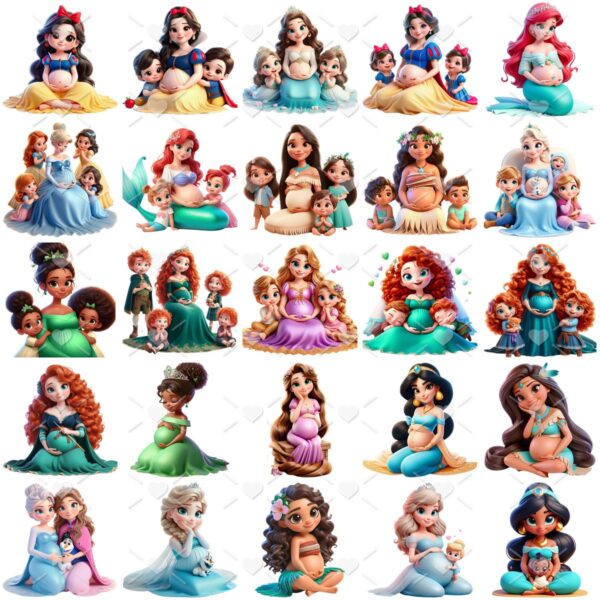 Pack Imagens Png Mamães Princesas da Disney Cliptars