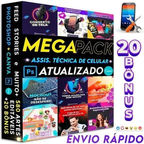 Pack Instagram Assistência Técnica De Celular 552 Artes