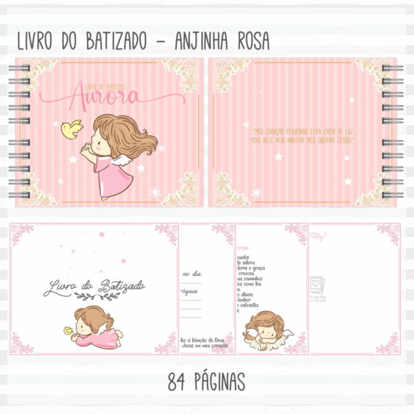 pack livro batizado menina e menino arquivo digital anotacoes
