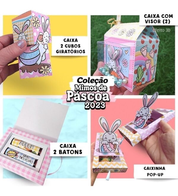 Pack Mimos De Páscoa Artes P Personalizados Imprimir Cortar