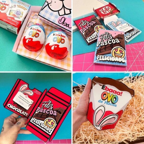 Pack Mimos De Páscoa Artes P Personalizados Imprimir Cortar