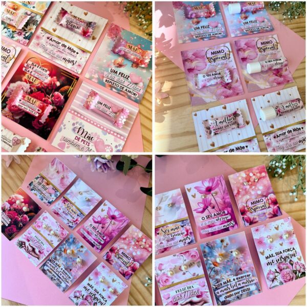 Pack Mimos Dia das Mães 2024 Tags Bloquinho Cards Caneca
